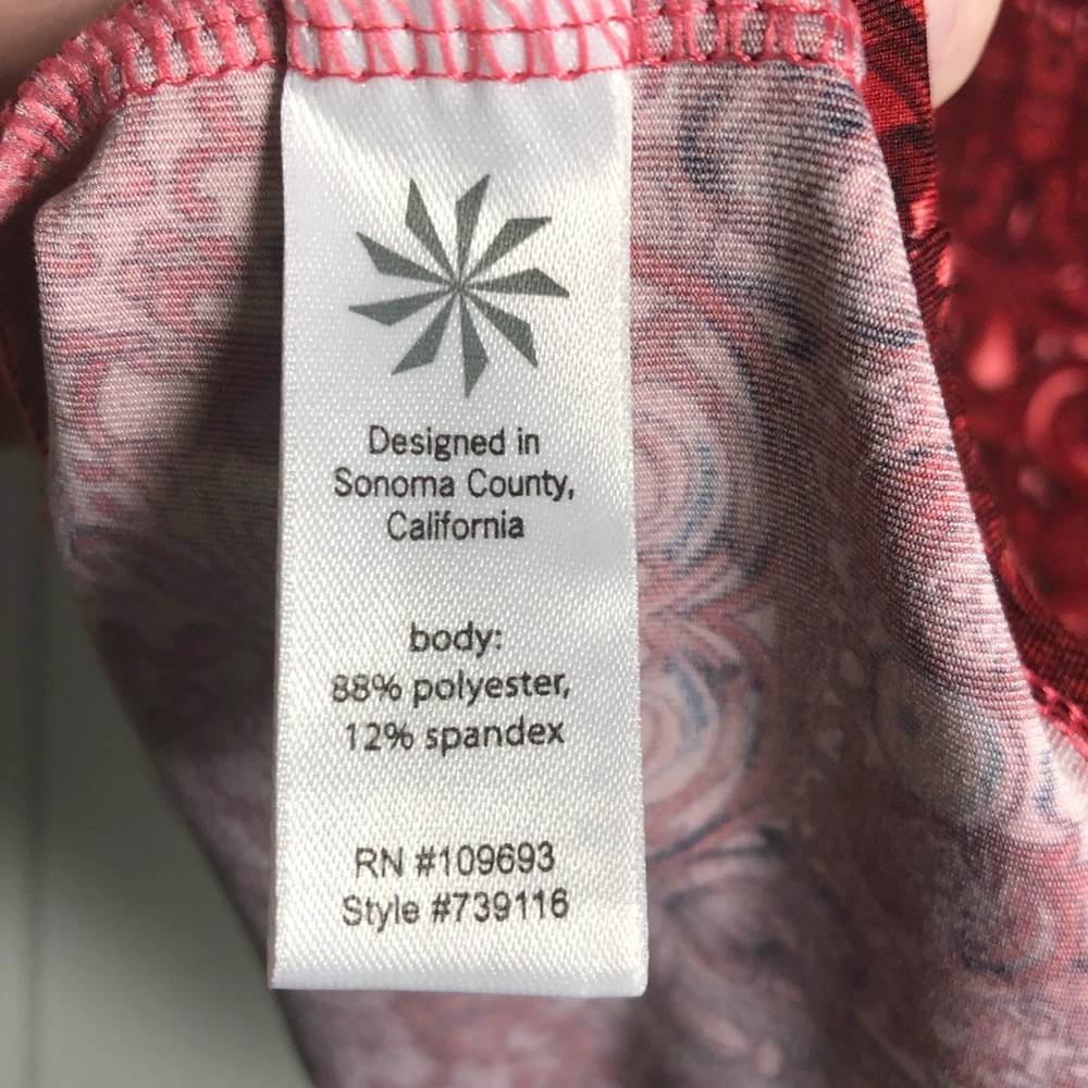 Athleta Red Pattern Tank - Picture 5 of 5